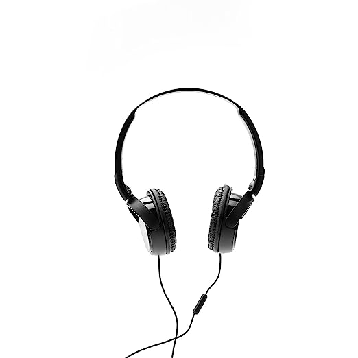 Sony MDR-ZX110AP Wired On-Ear Headphones with tangle free cable, 3.5mm Jack, Headset with Mic for phone calls and 1 Year Warranty - (Black) Sony MDR-ZX110AP Wired On-Ear Headphones with tangle free cable, 3.5mm Jack, Headset with Mic for phone calls and 1 Year Warranty - (Black)